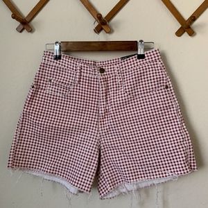 Vintage Made in USA Gingam High Waist Shorts